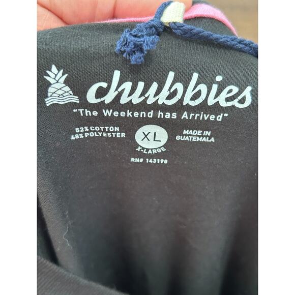 Chubbies The Airborne Tee Shirt Mens XL Black Long Sleeve Weekend Print NWT - Picture 8 of 8